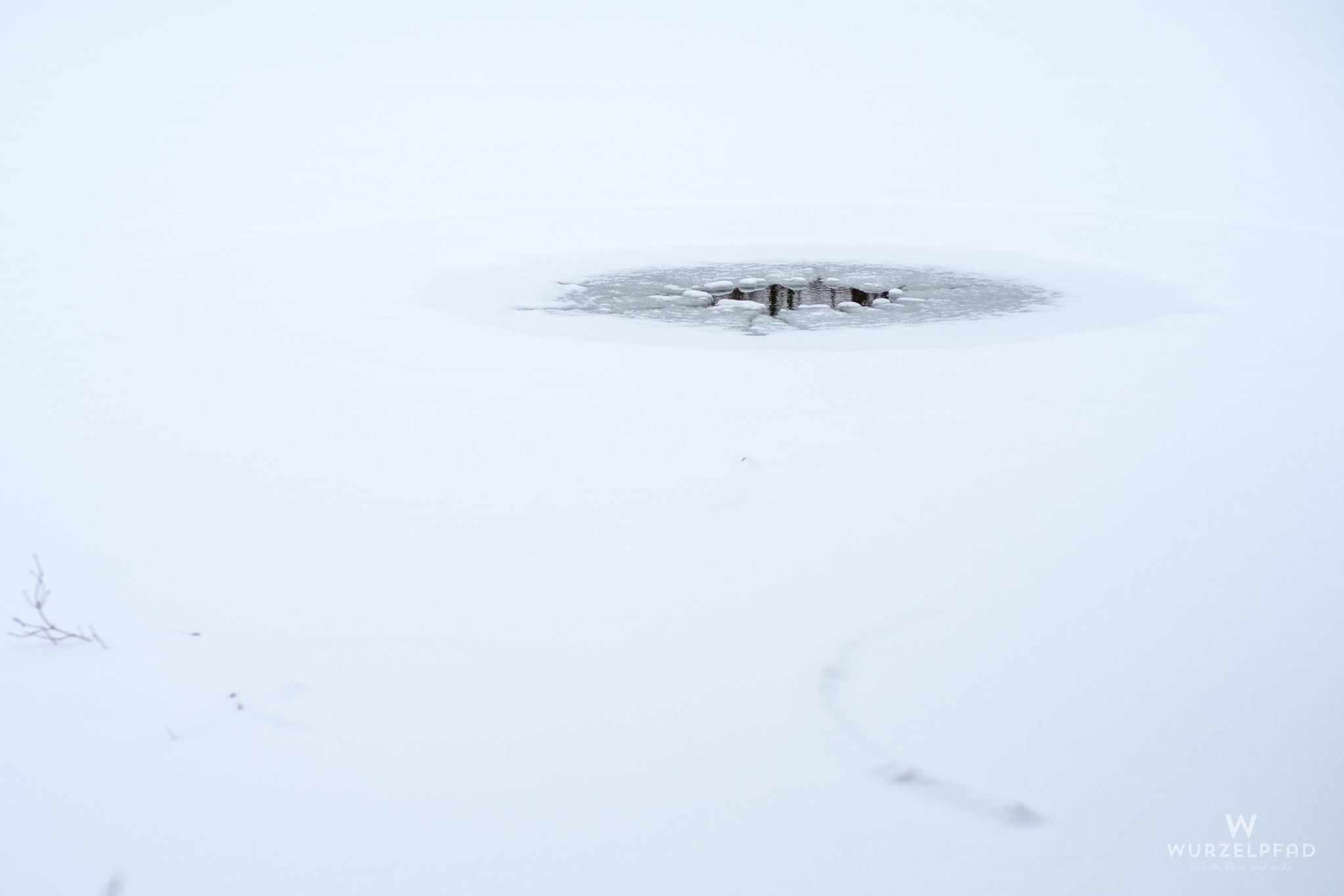 Eisloch, Egling, Bayern, Deutschland, 2021
